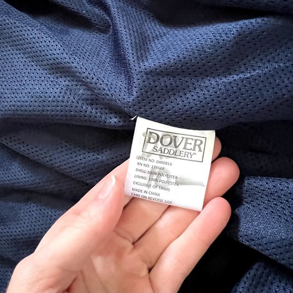 Dover Saddelry Women's Small Lightweight Navy Blue Windbreaker Jacket - Picture 5 of 9